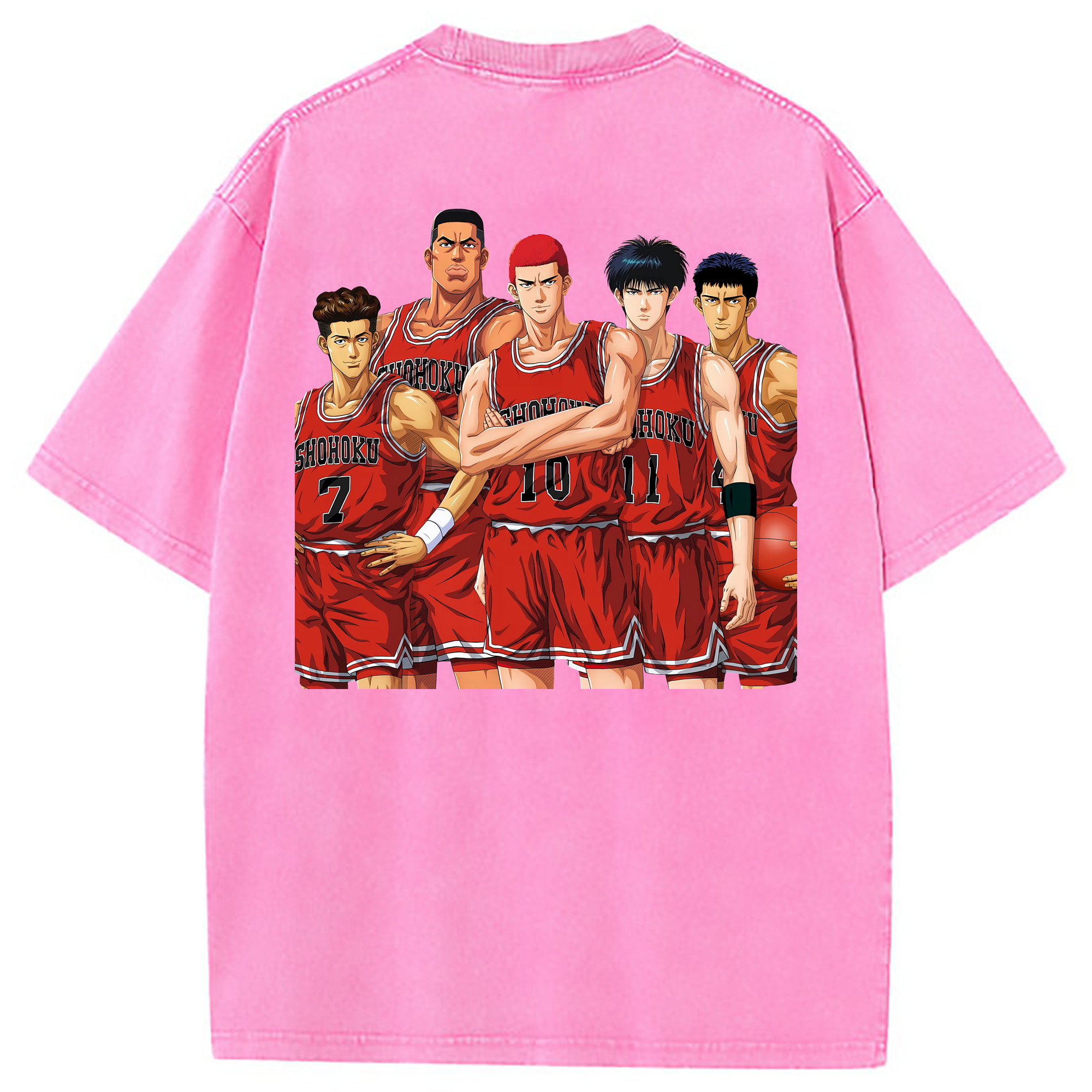 （画像用） SLAM DUNK／スラムダンク 綿100% ヴィンテージ風 半袖Tシャツ（背面プリント）